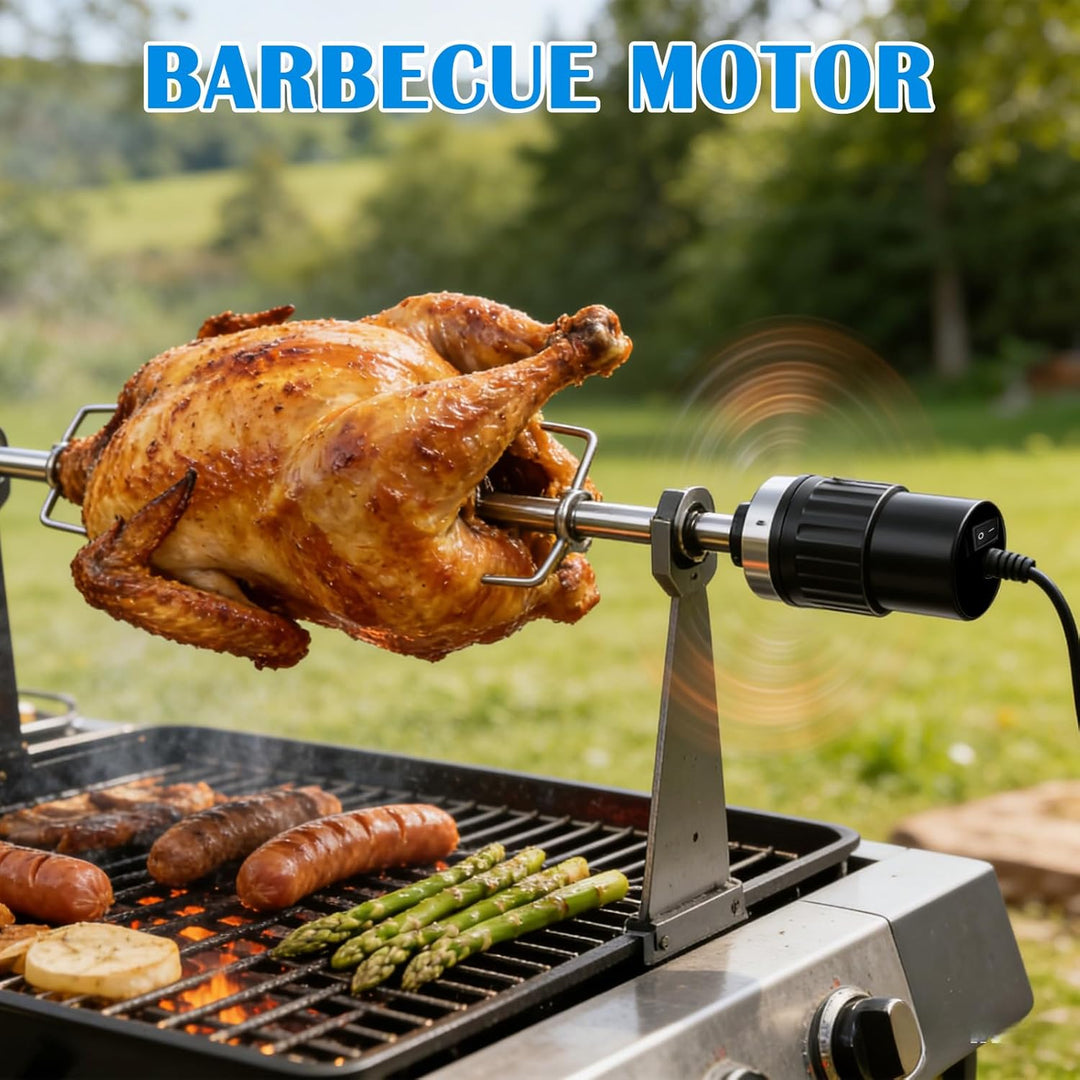 Grillmotor, DC 220-240V Elektromotor Grill, Rotisserie BBQ Grill Motor, Universal Grillmotor für Gri