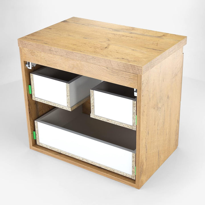 paplinskimoebel - Waschbeckenunterschrank Girona Top 80 cm, Unterschrank mit Arbeitsplatte, Badschra