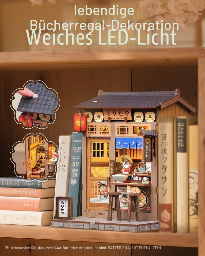 Cutefun Book Nook Kit – DIY Miniatur Kreative Puppenhäuser, Bauen Sie Bezaubernde Bücherregal/Raumde