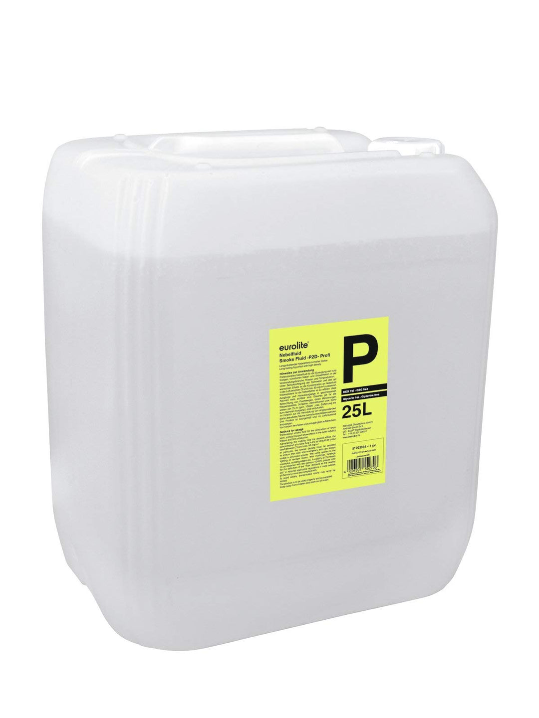 Eurolite Smoke Fluid -P2D- Profi 25 Liter | Nebelfluid für Nebelmaschinen | Hohe Dichte und lange St
