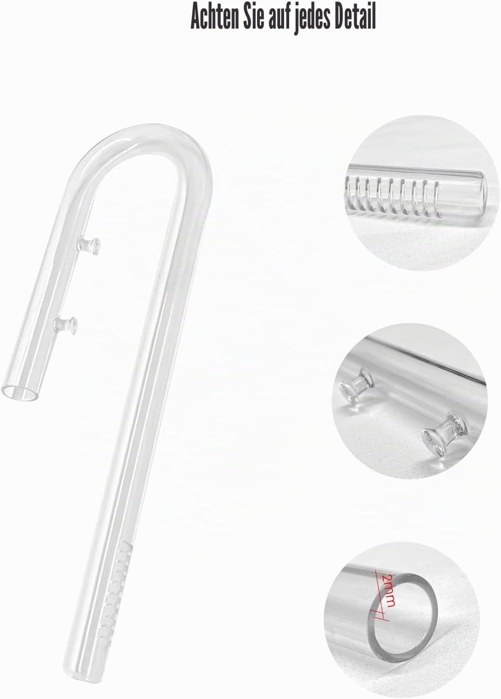 FZONE 13MM Aquarium Glass Lily Pipes Zu- und Ablauf für Aquarien Filter Systems 12/16MM Chläuche (1/