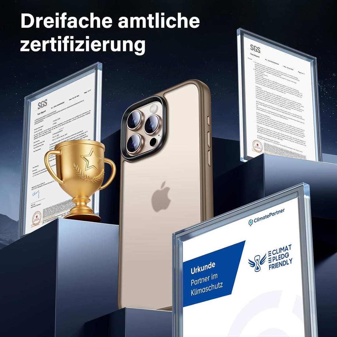 UniqueMe für iPhone 16 Pro Max Hülle, 5-in-1-Set Handyhülle für iPhone 16 Pro Max Case Rundumschutz