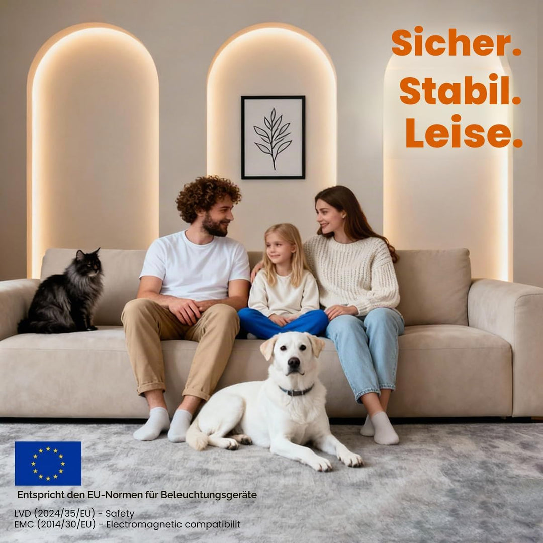 illuburg LED Trafo 24V 120W Flackerfrei für LED Strip Lampe LED Netzteil Treiber Transformator Drive