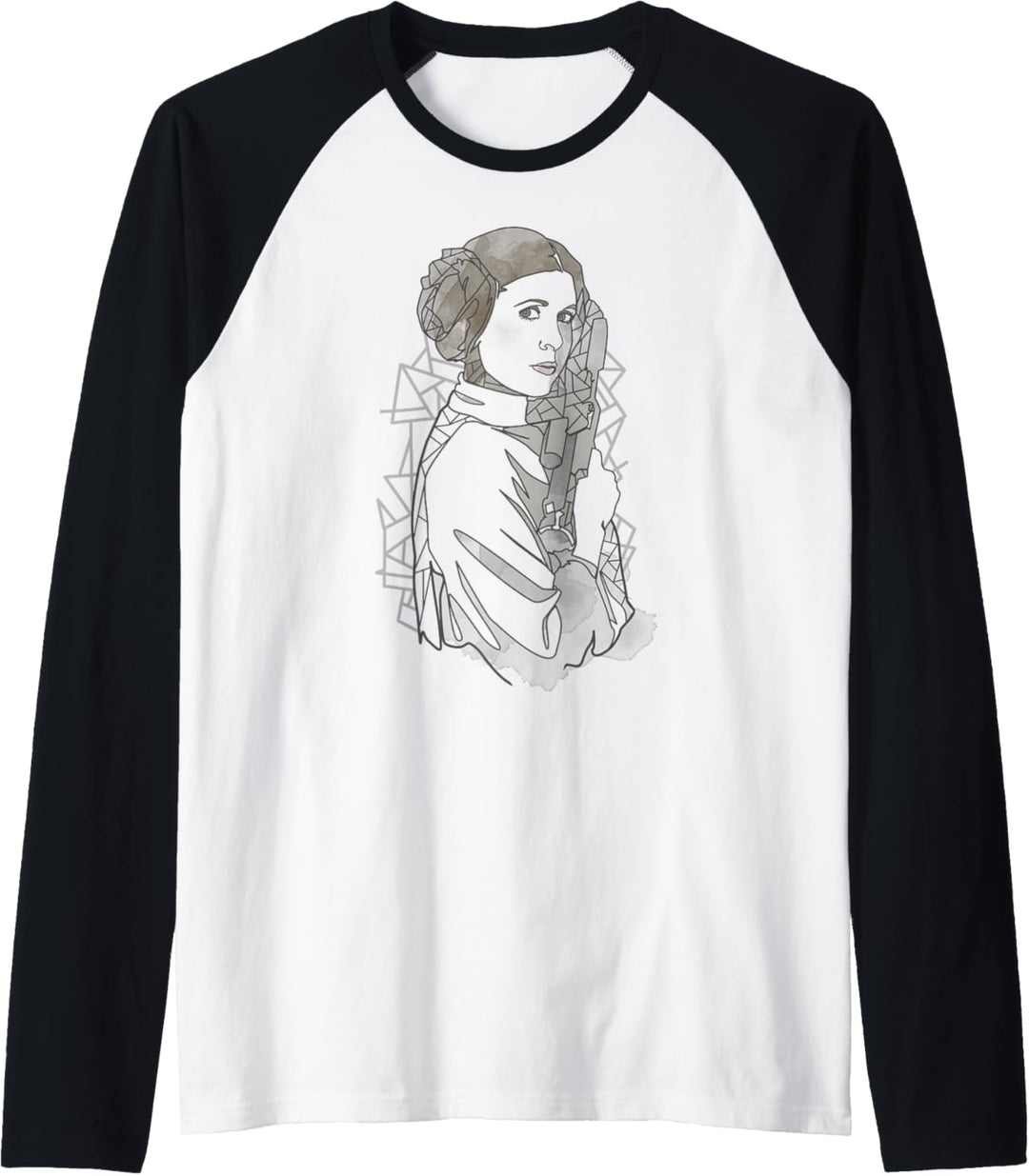 Star Wars Princess Leia Transparent Outline Raglan