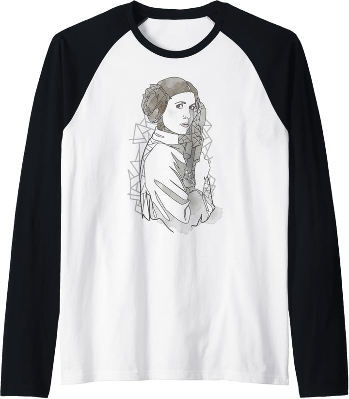 Star Wars Princess Leia Transparent Outline Raglan