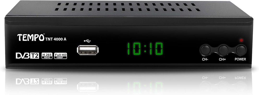 hd-line Tempo 4000 A DVBT2 Receiver Full HD 1080P 4K für TV (HEVC/H.265 HDMI SCART, USB 2.0, DVBT-2,