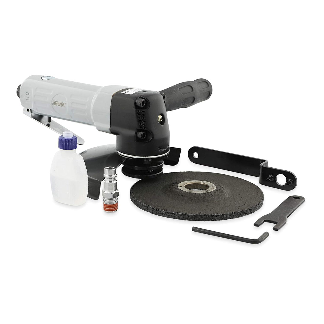 ABAC Druckluft-Winkelschleifer G-20, Schleifer für Scheiben ab 125 mm, 2 Schraubenschlüssel, inkl. S