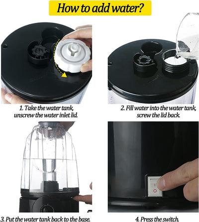 Coospider Reptile Fogger Terrarien Luftbefeuchter Nebelmaschine Mister- 3 Liter Tank 380L/h High Vol