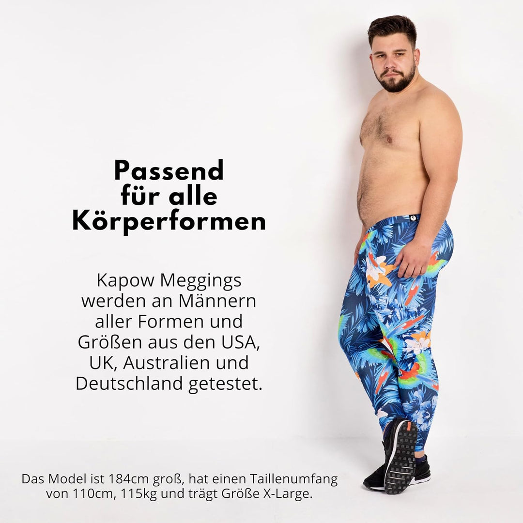 Kapow Meggings - Die originalen Männer-Leggings: Ideal für Fitness, Laufen, Mode, Festivals, Partys