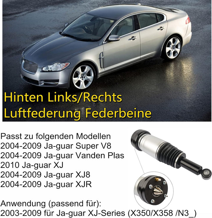 Bisenya C2C41346 Luftfederung Federbeine Hinten Links/Rechts Kompatibel mit XJ X350, X358 2.7 D 2003