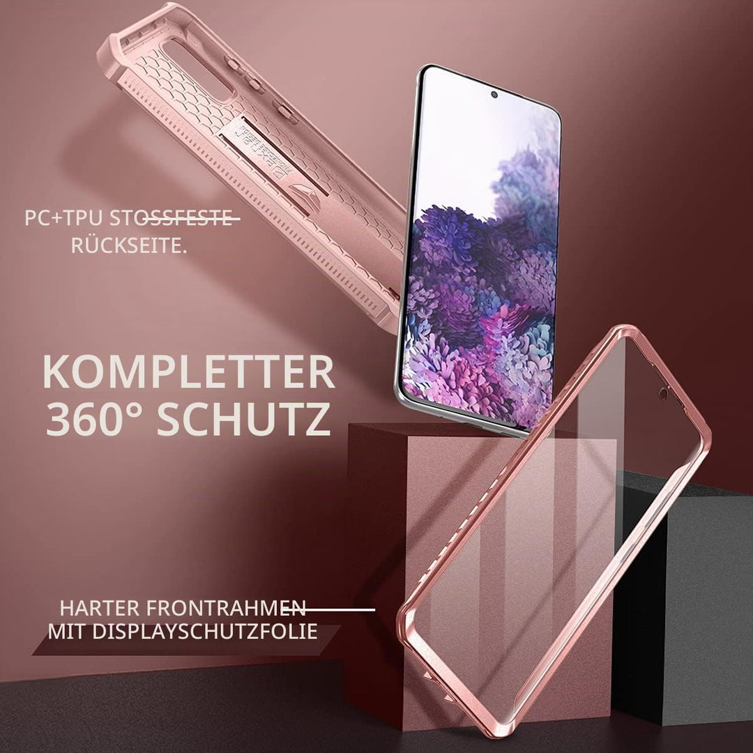 Dexnor Schutzhülle Kompatibel mit Samsung Galaxy S20+ Plus 5G, [Eingebauter Displayschutz und Stände