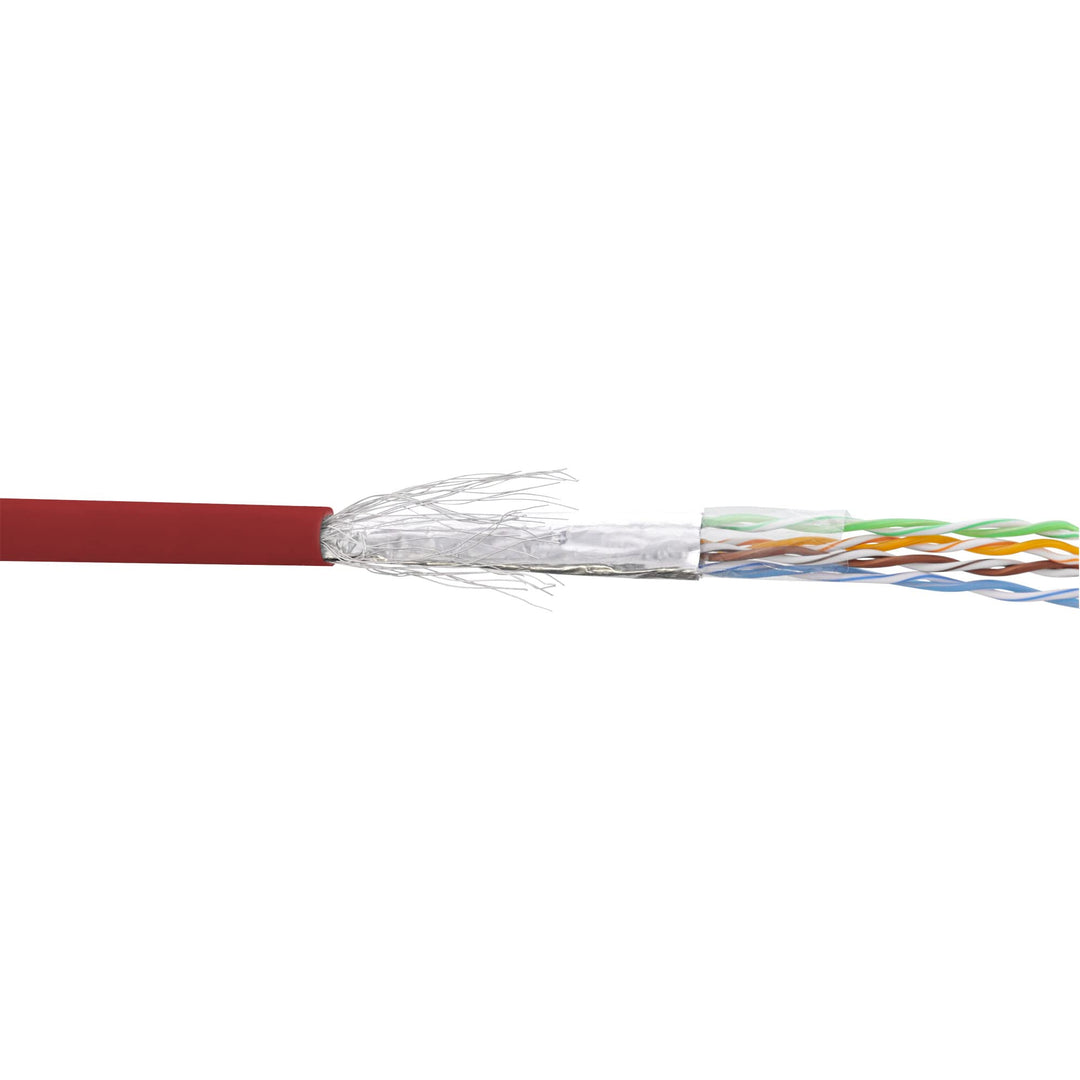InLine 72099R Patchkabel Cat.5e, rot, SF/UTP, AWG26, PVC, 100m