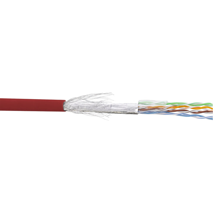 InLine 72099R Patchkabel Cat.5e, rot, SF/UTP, AWG26, PVC, 100m