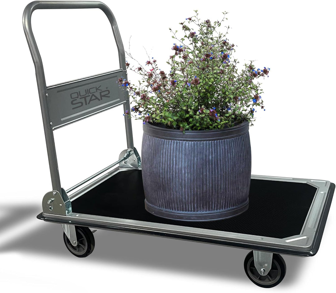 Lagertrolley Rollwagen 90x60cm H86cm faltbar für Garage Werkstatt Haushalt Keller Plattformwagen 90