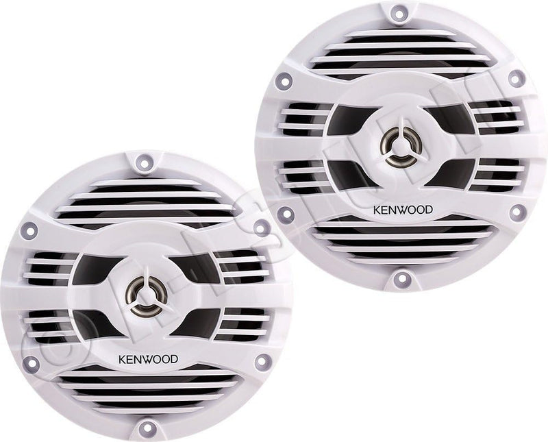 Kenwood KFC-1653MRW 6.5" 2-Way Marine Speakers Pair (White)