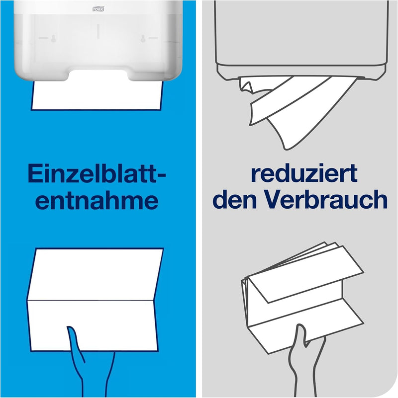 Tork Zickzack Papierhandtücher Universal 290152 - H3 Falthandtücher für Papierhandtuchspender - 1-la