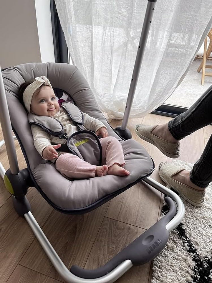 BÉABA, BabyWippe Up &amp; Down I, Durch einfachen Druck verstellbar , 4 Höhenstufen, 3 Neigepositionen,