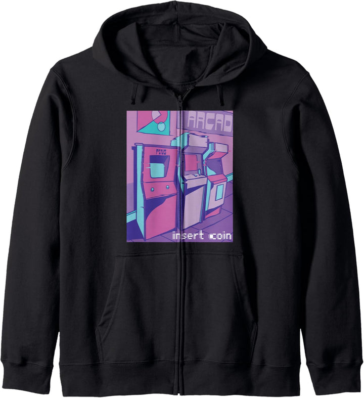 Vaporwave 80's Arcade Games Machine Eighties Retro Gaming Kapuzenjacke