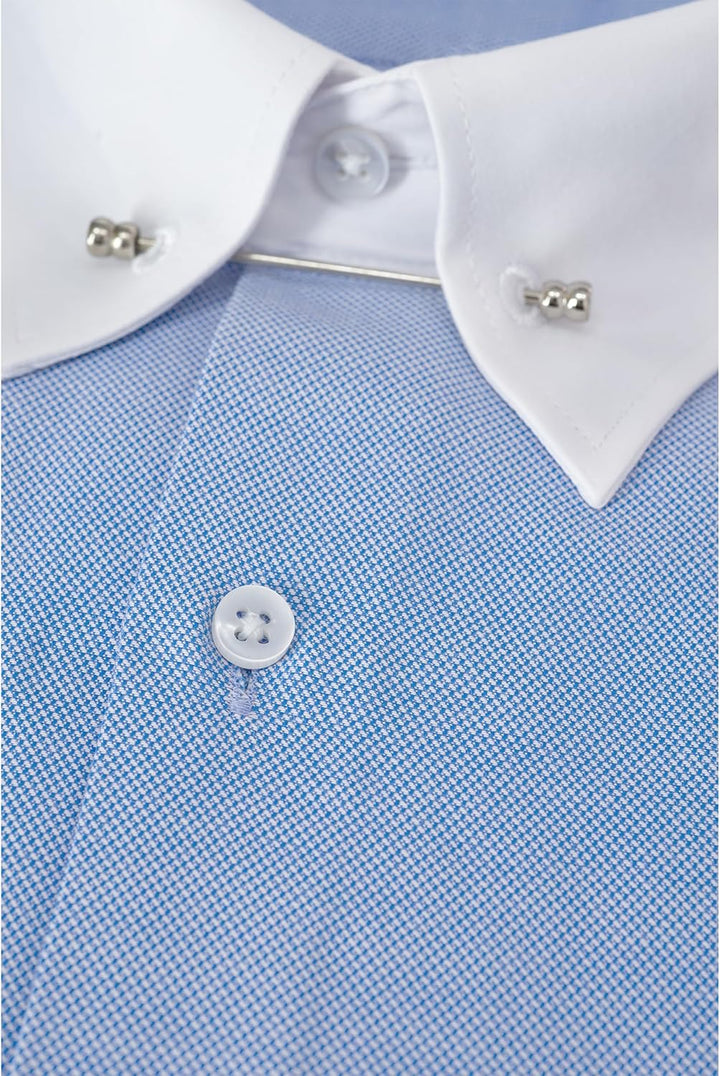 Jack Martin - Hemd mit Pin-Kragen – Formelle Herren Hochzeits und Anzughemden mit Nadelkragen S Oxfo