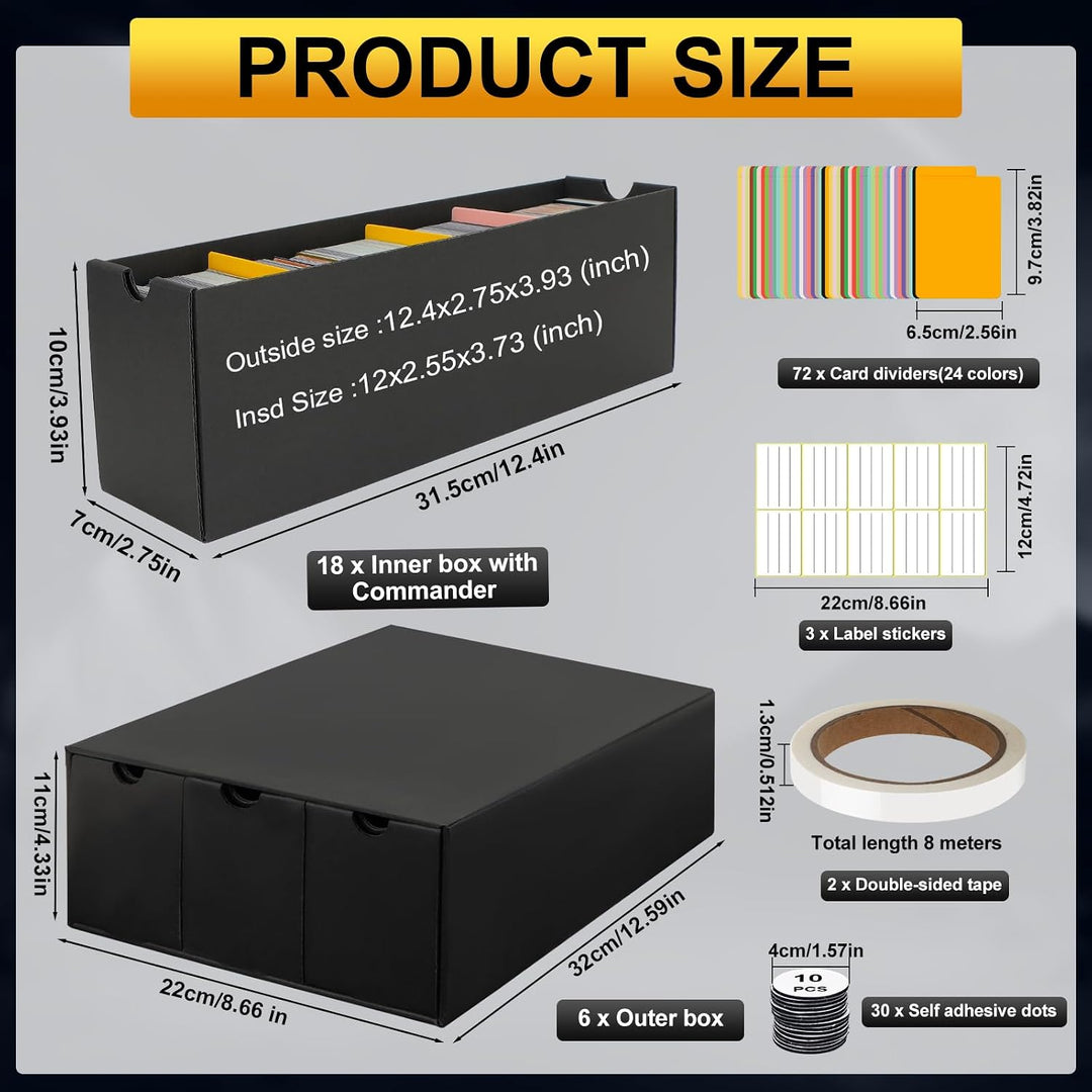 HIMOMO Sammelkarten-Aufbewahrungsbox für 18000+ Trading Card Karten，Karten Organizer mit 60 Trennblä