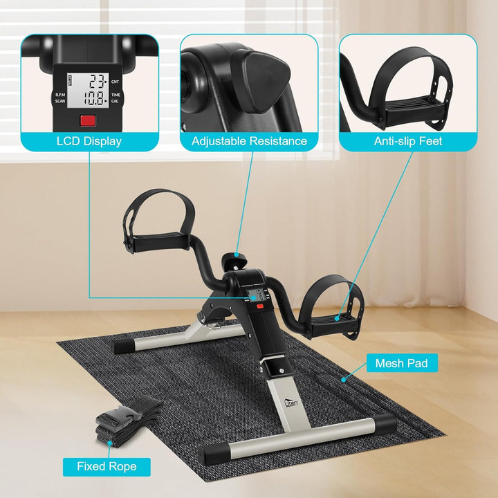 Mini Bike Trainer Pedaltrainer Heimtrainer Arm- und Beintrainer für Zuhause Elektrisch Klappbar Fahr