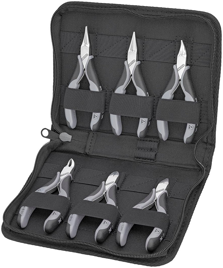 Knipex Elektronikzangen-Set mit Werkzeugen für Arbeiten an elektronischen Bauteilen 220 mm 00 20 17