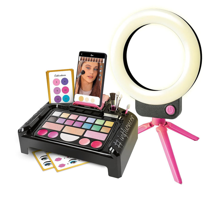 Clementoni Crazy Chic Make-up Artist - Schminkkasten, buntes Make-up Set mit glitzerndem Lidschatten