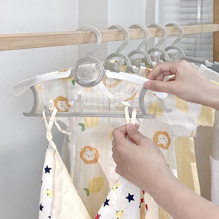 HGYZE Babykleiderbügel Antirutsch 20 Stück, 29-37cm Ausziehbare Kinderkleiderbügel mit Hosenständer,
