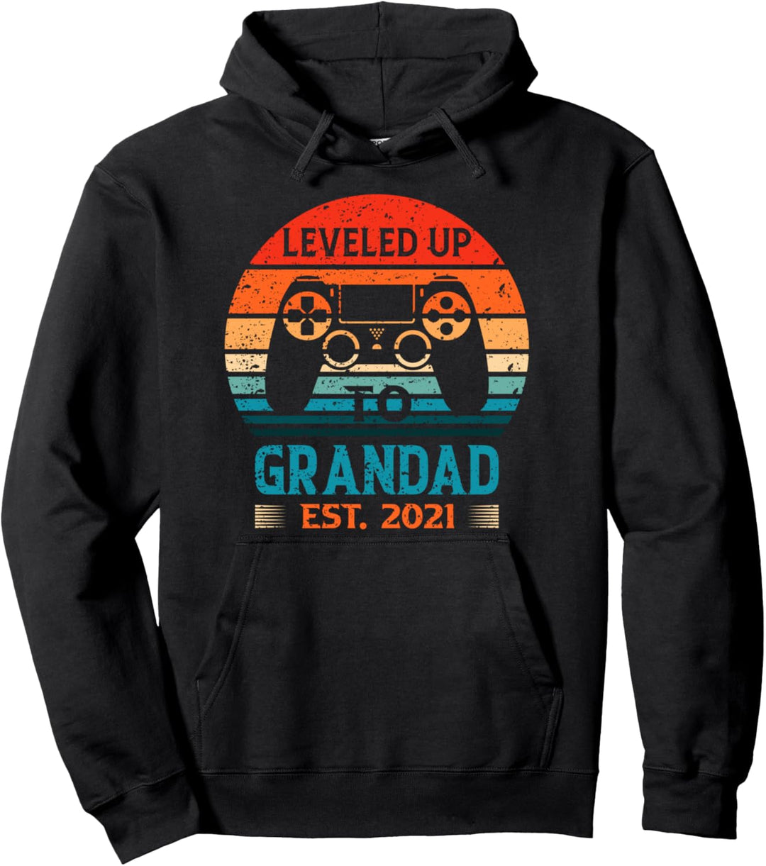 Leveled Up zu Grandad Est. 2021 Pullover Hoodie