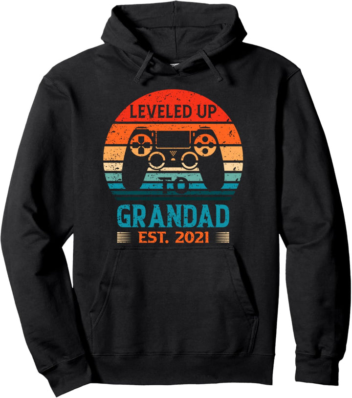 Leveled Up zu Grandad Est. 2021 Pullover Hoodie