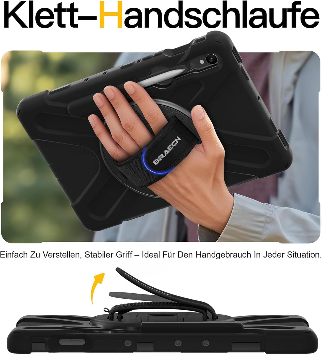 BRAECN Hülle für Galaxy Tab S10 Lite/ S10 FE/ S9 FE 10.9", Tab S9/S8/S7 11" | 10.9/11" Robuste Stoss