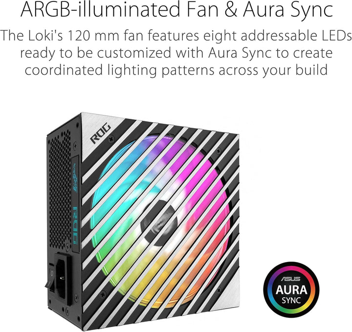 ASUS ROG Loki SFX-L 750W Platinum (Vollmodulares Netzteil, 80+, Lambda A Zertifiziert, 120mm PWM ARG