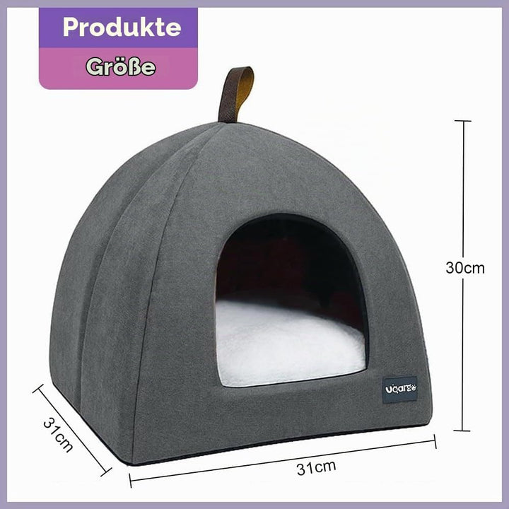 Voarge Katzenhöhle Katzenbett, weiche Katzenhöhle, weiche warme Plüsch-Katzenbetten, Katzennest mit