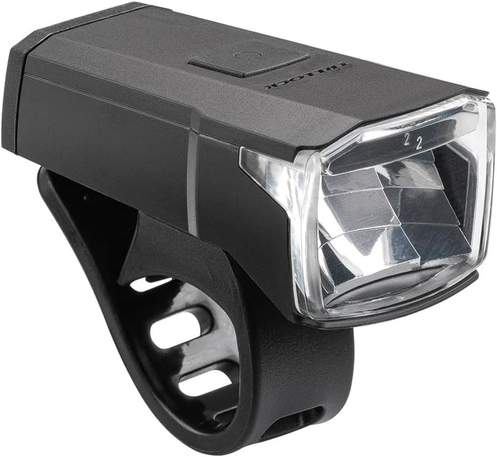 TRELOCK Fahrradlichtset LS 440 LIGHTHAMMER 40 LUX + LS740 Rücklicht – USB Ladefunktion – 60 m Sichtw