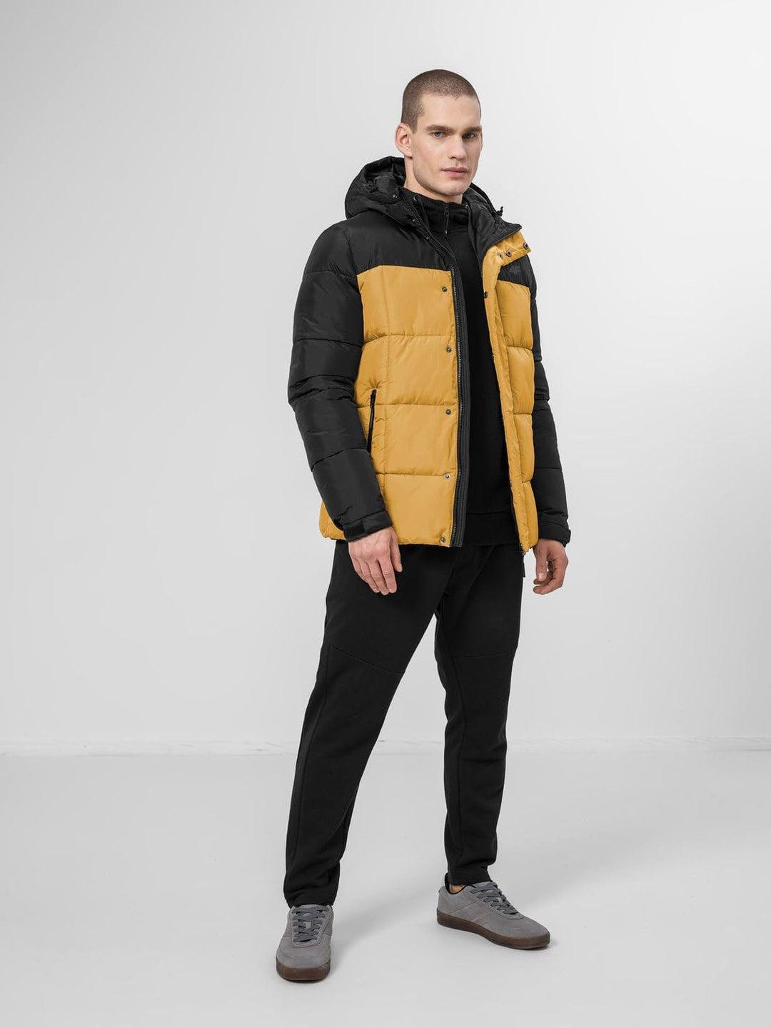4F Herren Mantel L Gelb, L Gelb