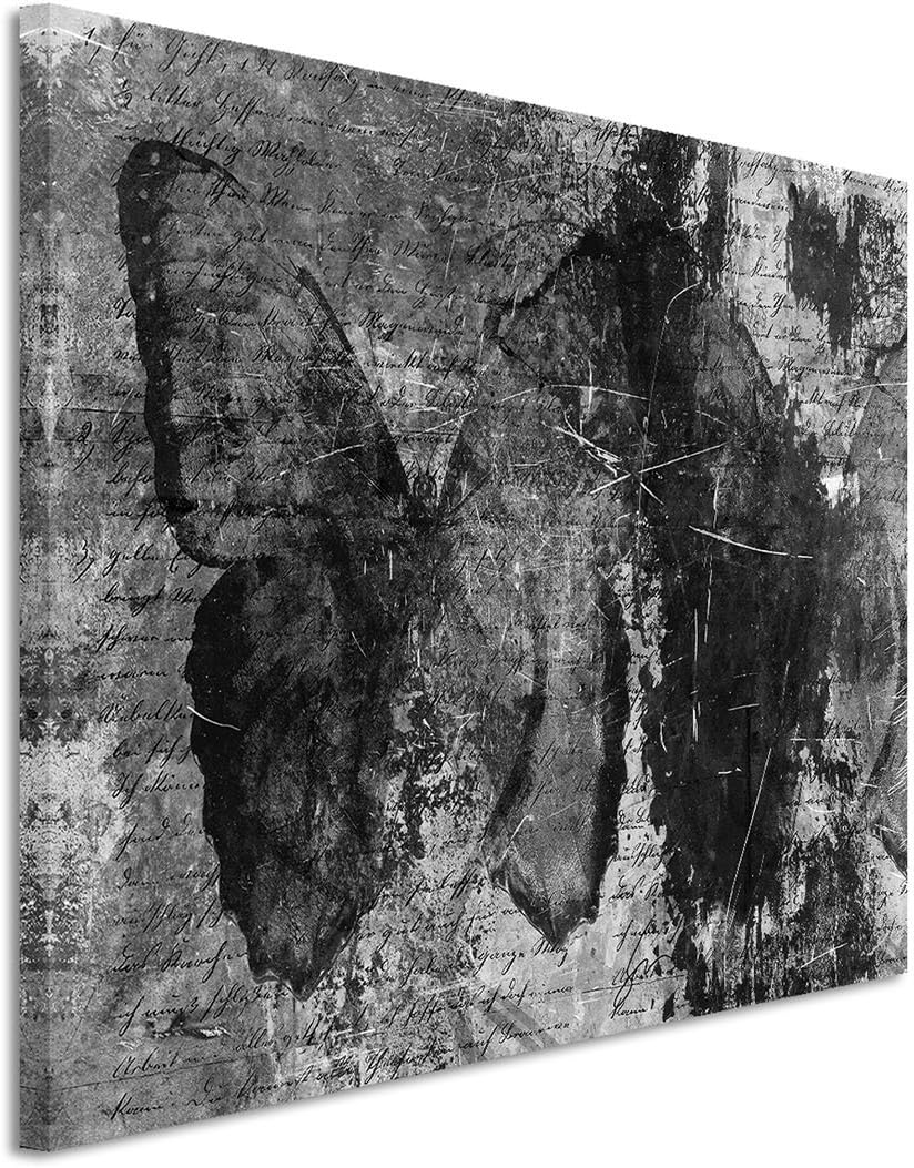 Sinus Art Abstrakt 884-120x80cm SCHWARZ-Weiss Bilder - Wandbild Kunstdruck in XXL Format - Fertig Au