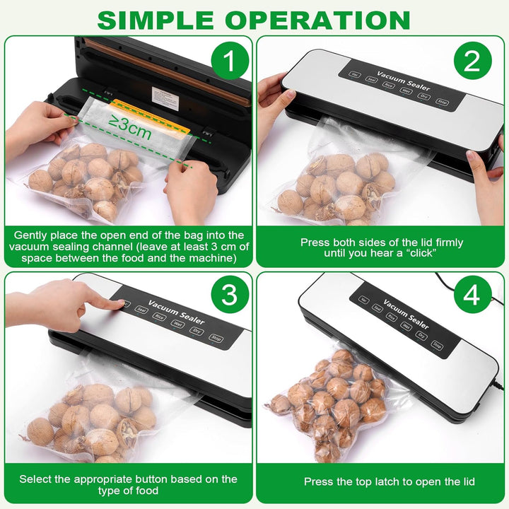 Vakuumiergerät, Vakuumierer für Lebensmittel, Multifunktionales vacuum sealer, Kompaktes Folienschwe