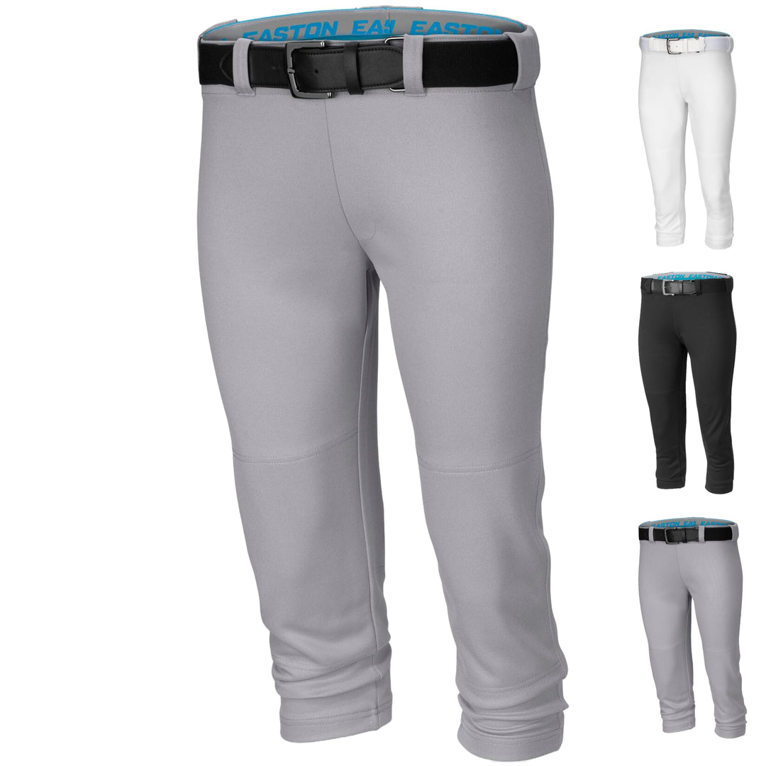Easton ZONE 2 Fastpitch Softball-Spiel-/Übungshose | Damen | einfarbig S Grau, S Grau