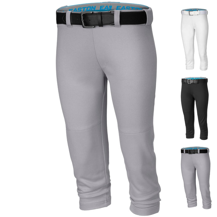 Easton ZONE 2 Fastpitch Softball-Spiel-/Übungshose | Damen | einfarbig S Grau, S Grau