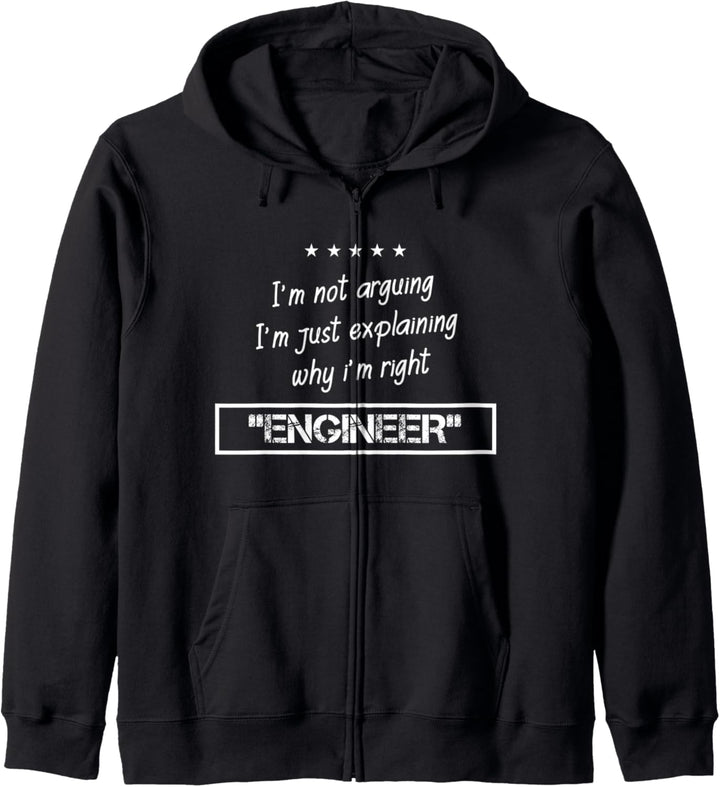 Engineer I'm Not Arguing Funny Engineering Dad Mom B-Day Fun Kapuzenjacke