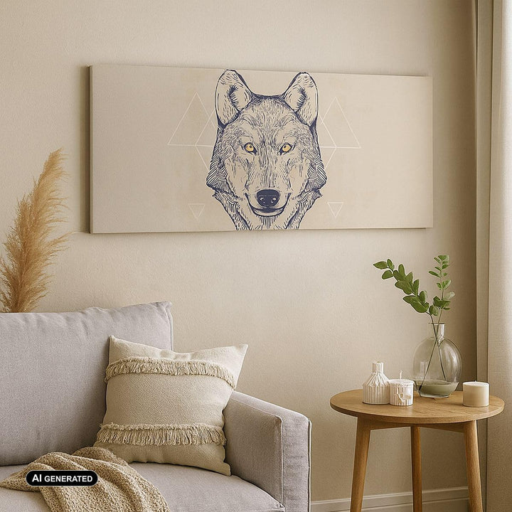 Wandbilder Dekoration Wohnzimmer Husky Hund Portrait Plakat Panorama Bilder auf Leinwand 120x50cm Le