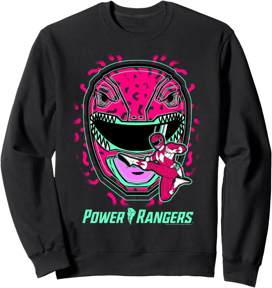 Power Rangers Red Ranger Icon Fill Helmet Silhouette Sweatshirt
