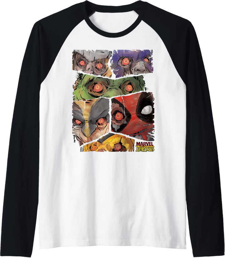 Marvel Zombies Group Shot Panels Raglan