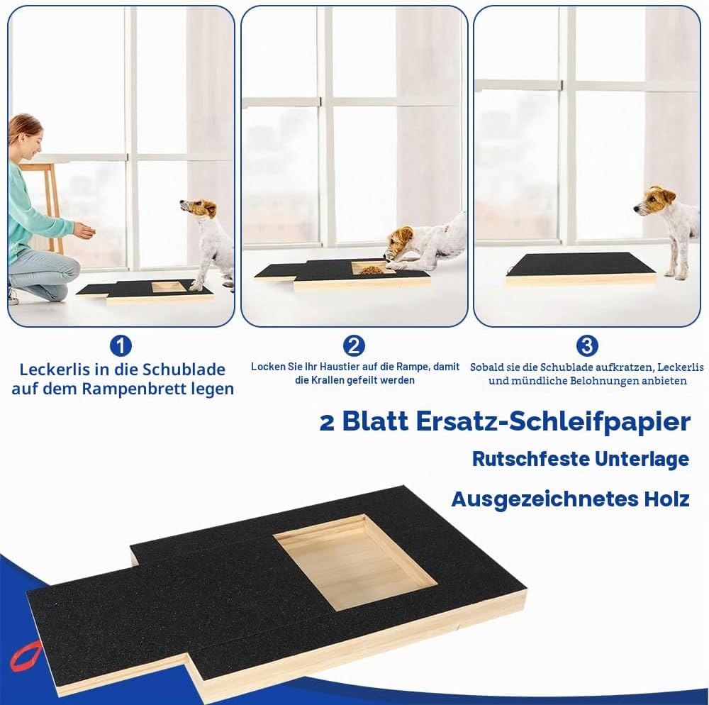 10 Stück Ersatzblättern Schleifpapier für Krallenschleifer für Hunde,Kratzbrett Hund Schleifpapier,S