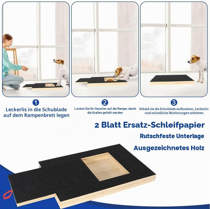 10 Stück Ersatzblättern Schleifpapier für Krallenschleifer für Hunde,Kratzbrett Hund Schleifpapier,S