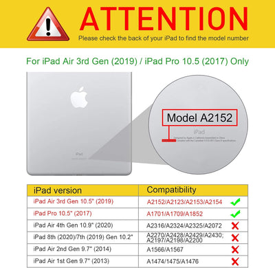 Fintie Hybrid Hülle für iPad Air 2019 (3. Generation) / iPad Pro 10.5 2017 - [Eingebauter Stifthalte
