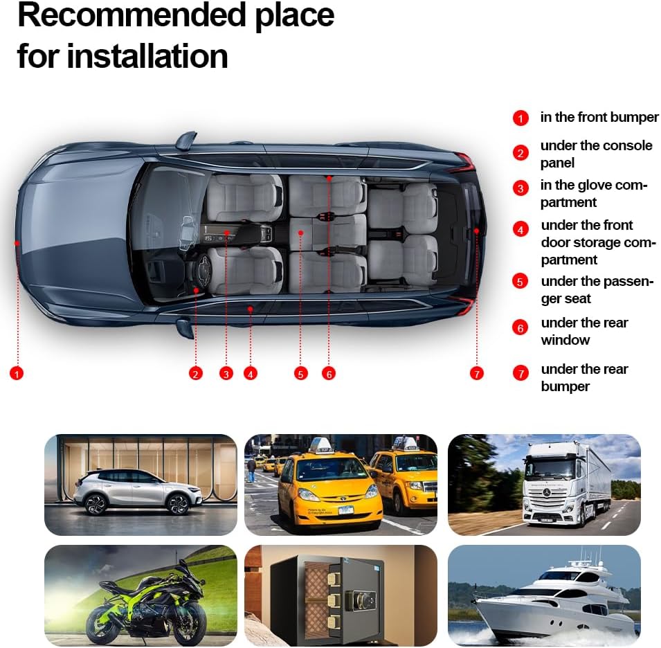 WINNES 4G GPS-Tracker für Auto, TK905C Diebstahlschutz ohne Abonnement, 20.000 mAh (240 G Standby),