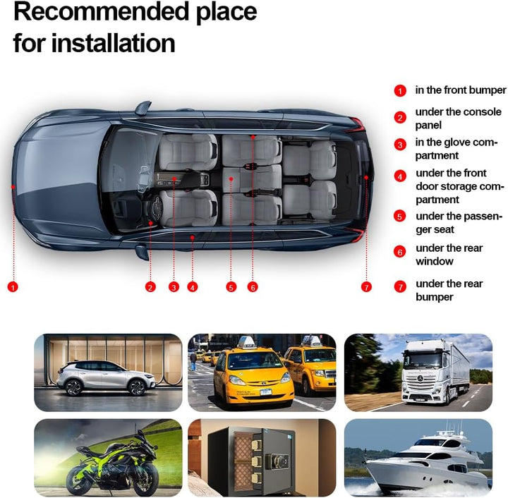 WINNES 4G GPS-Tracker für Auto, TK905C Diebstahlschutz ohne Abonnement, 20.000 mAh (240 G Standby),