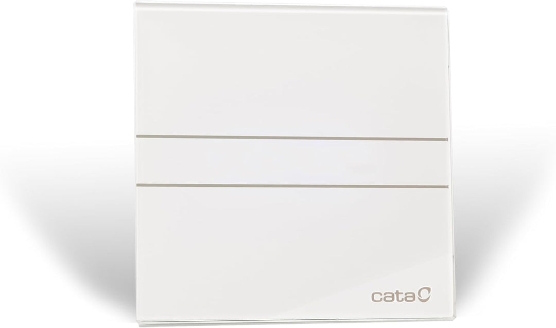 E-100 G - Abluftventilator für das Bad - Standardserie E Glass - Weisse Glasfront - Energieklasse B