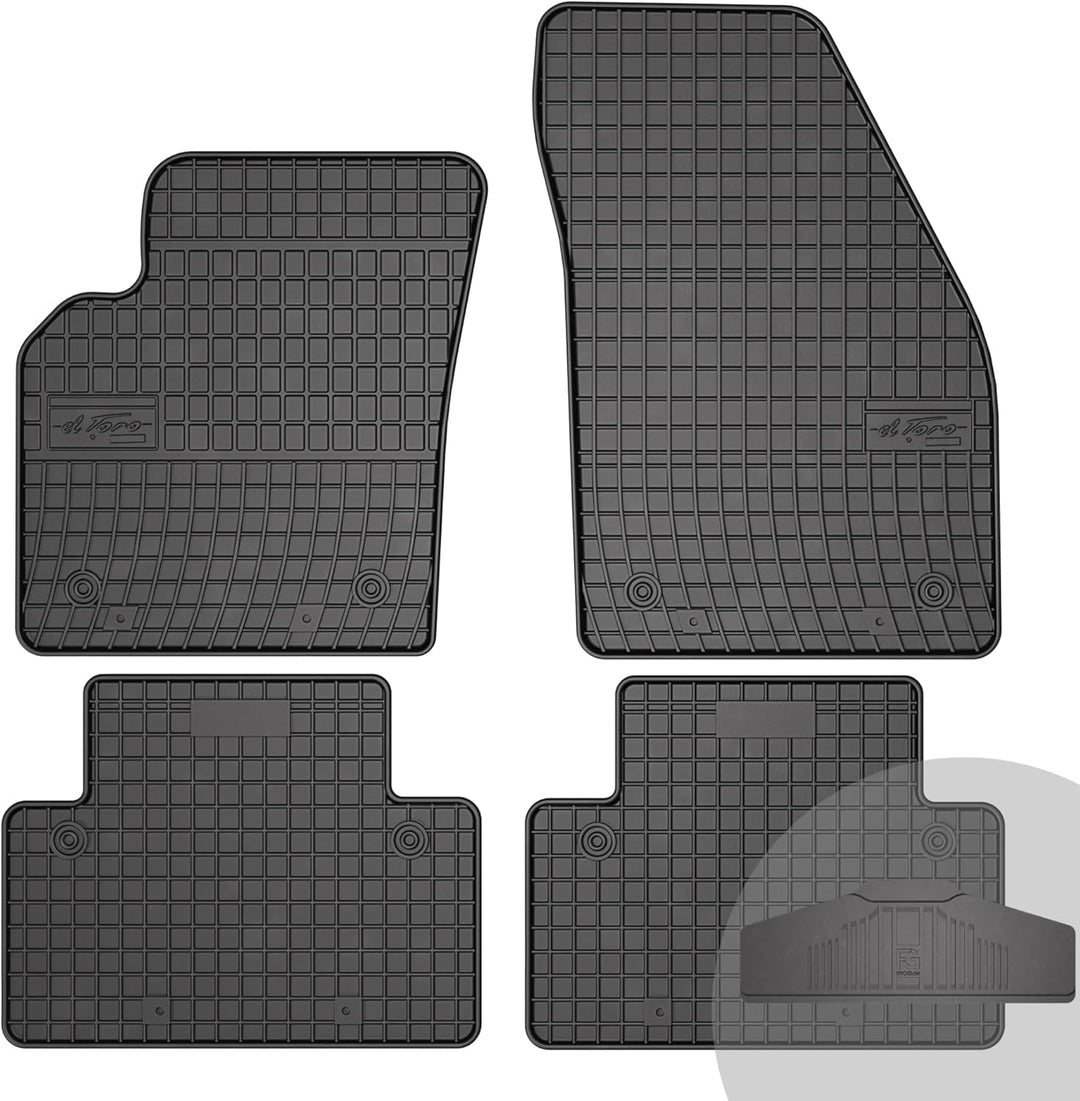 FROGUM El Toro Gummimatten Ganzjähriges-Set von Autofussmatte Auto Fussmatten für Volvo C30 2006-201